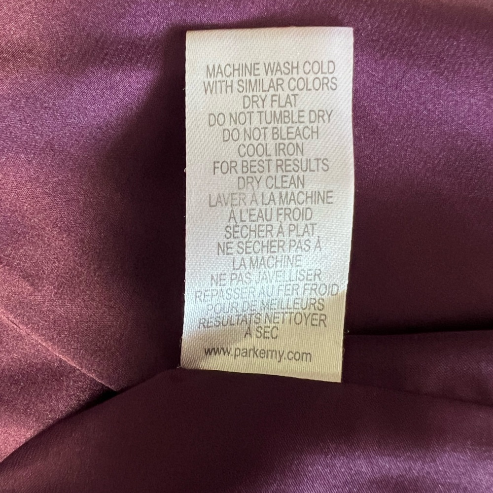 PARKER floral Alison dress long sleeve in cranberry women’s size 4 - Picture 11 of 11